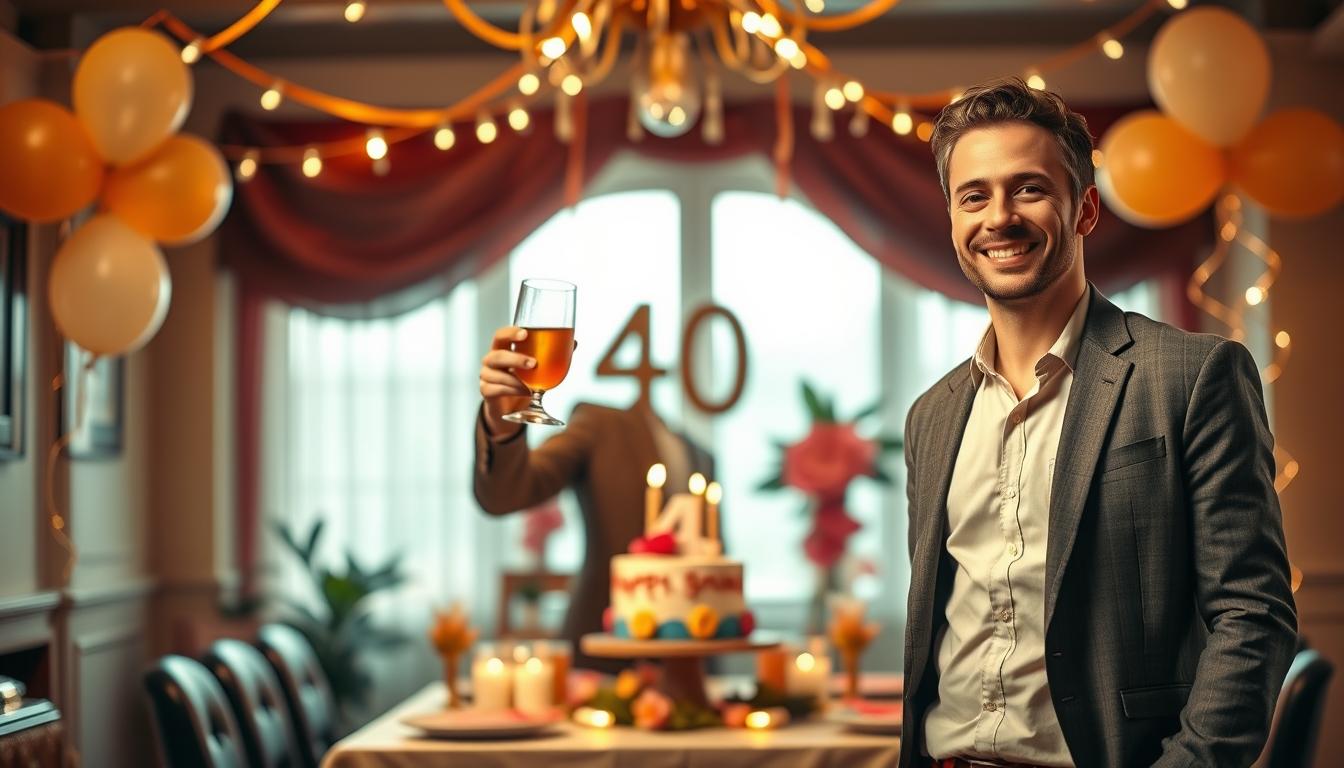 Krótkie życzenia na 40 urodziny dla faceta
