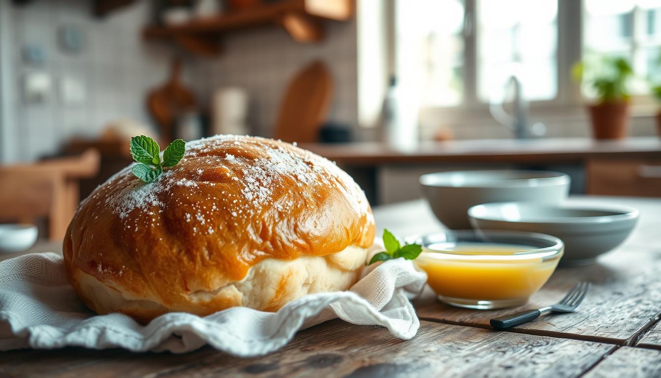 Słodka bułka drożdżowa