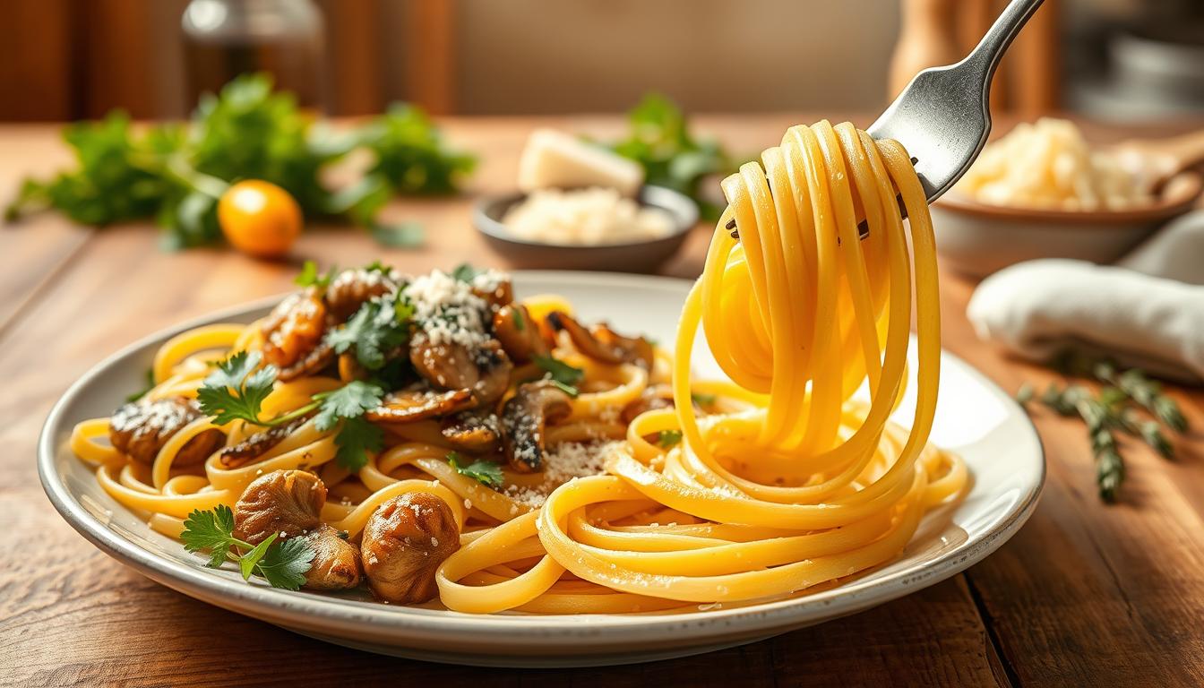 Tagliatelle z kurkami