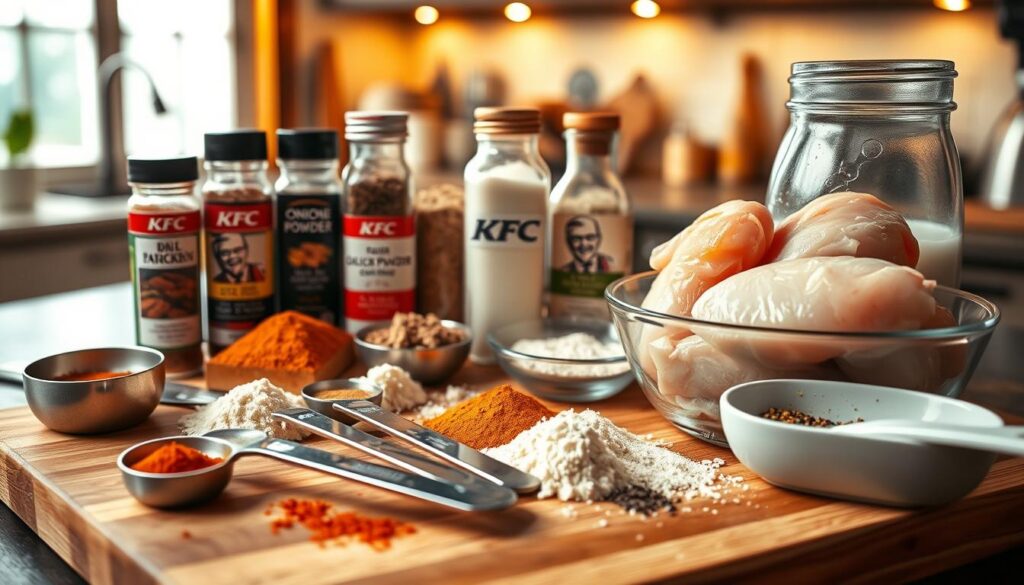 składniki do kurczaka ala KFC